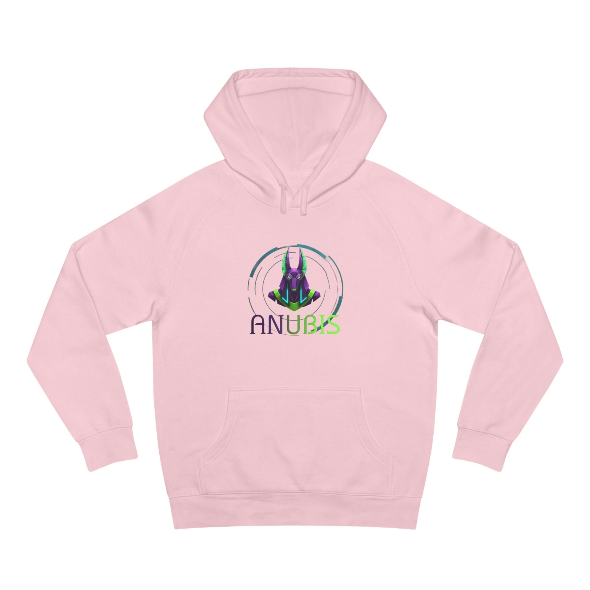 Anubis Cyberpunk Hoodie — Neon Egyptian God Graphic Hoodie Printify