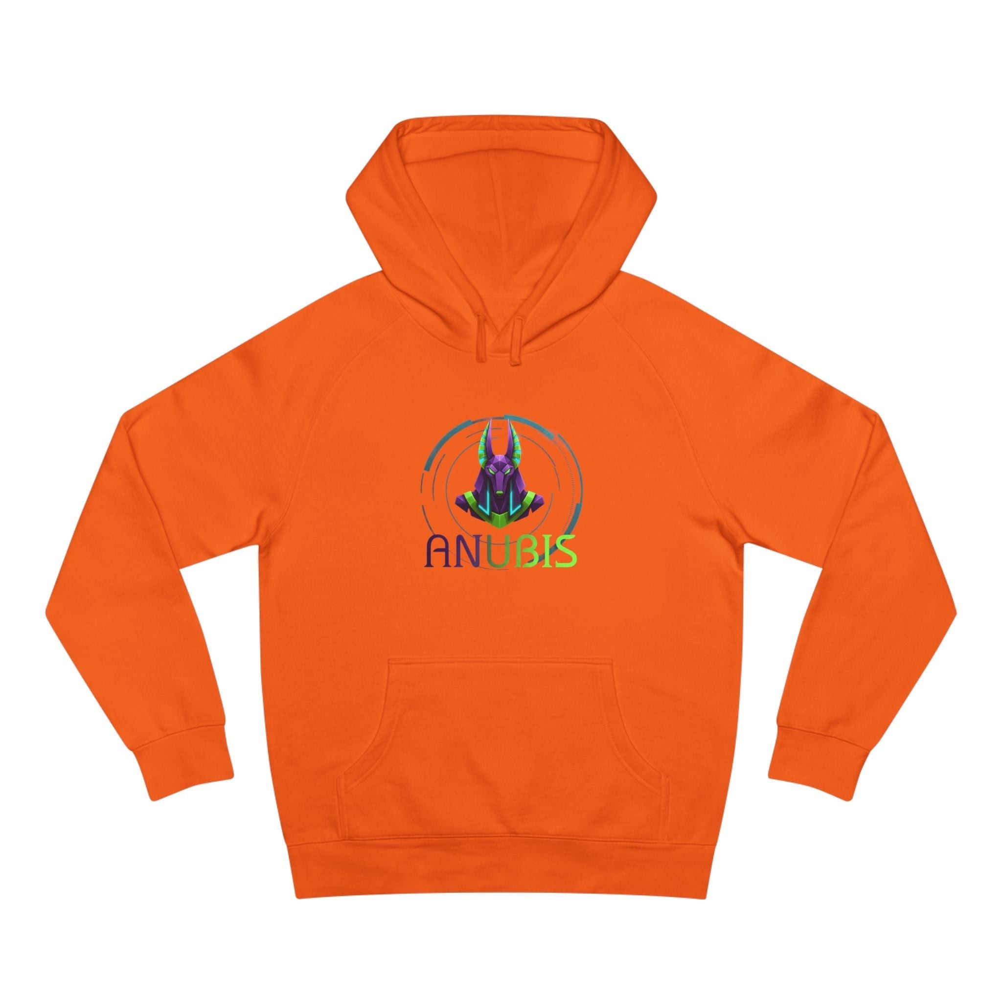 Anubis Cyberpunk Hoodie — Neon Egyptian God Graphic Hoodie Printify