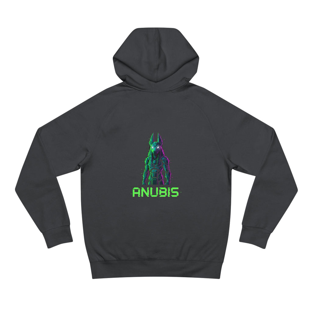 Anubis Cyberpunk Hoodie — Neon Egyptian God Graphic Hoodie Printify