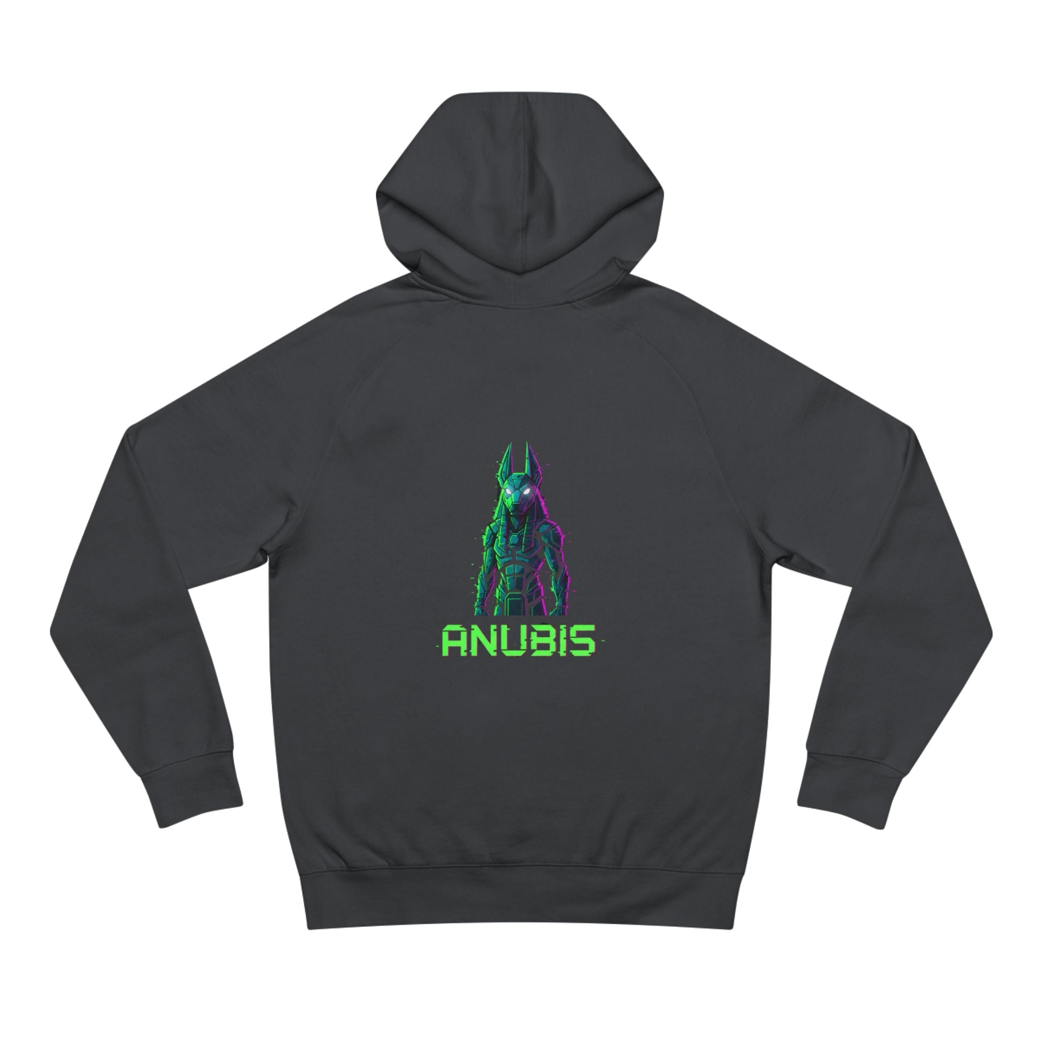 Anubis Cyberpunk Hoodie — Neon Egyptian God Graphic Hoodie Printify