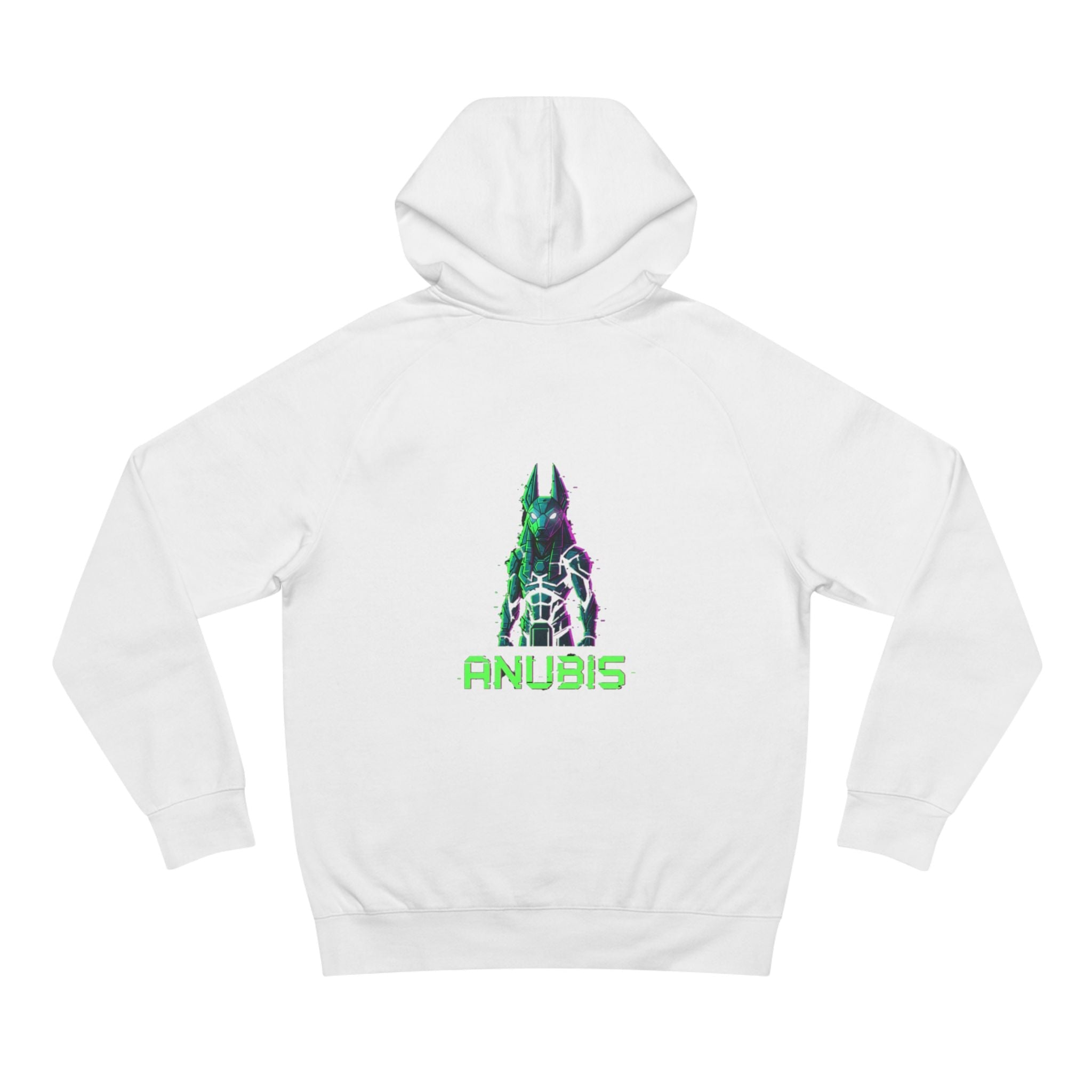 Anubis Cyberpunk Hoodie — Neon Egyptian God Graphic Hoodie Printify