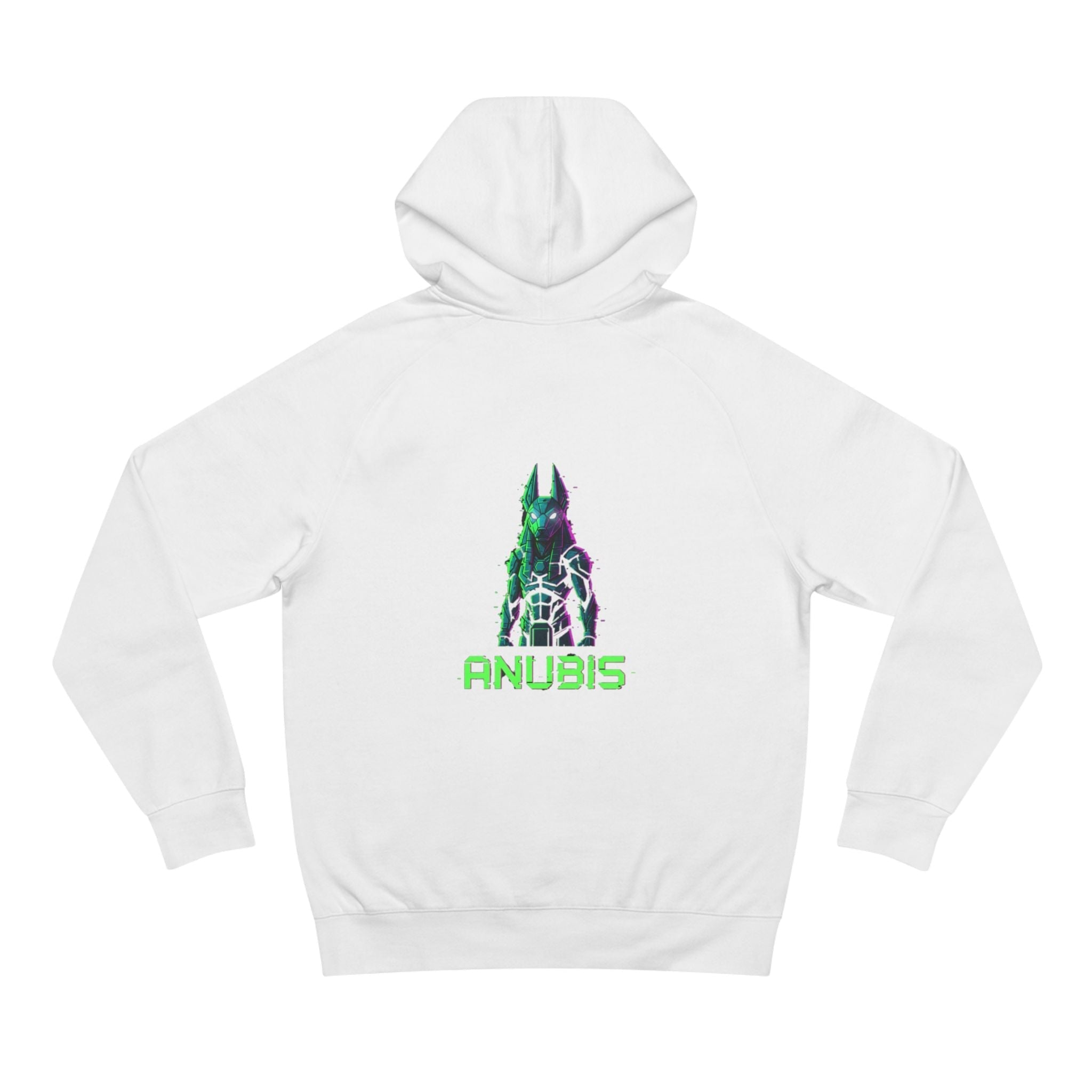 Anubis Cyberpunk Hoodie — Neon Egyptian God Graphic Hoodie Printify