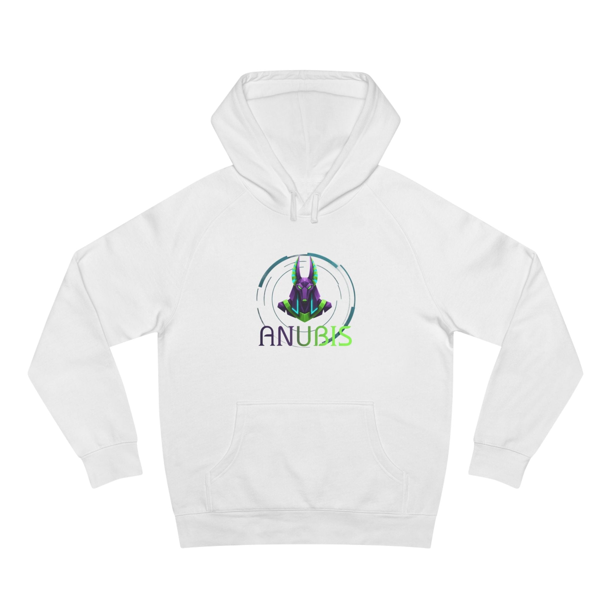 Anubis Cyberpunk Hoodie — Neon Egyptian God Graphic Hoodie Printify