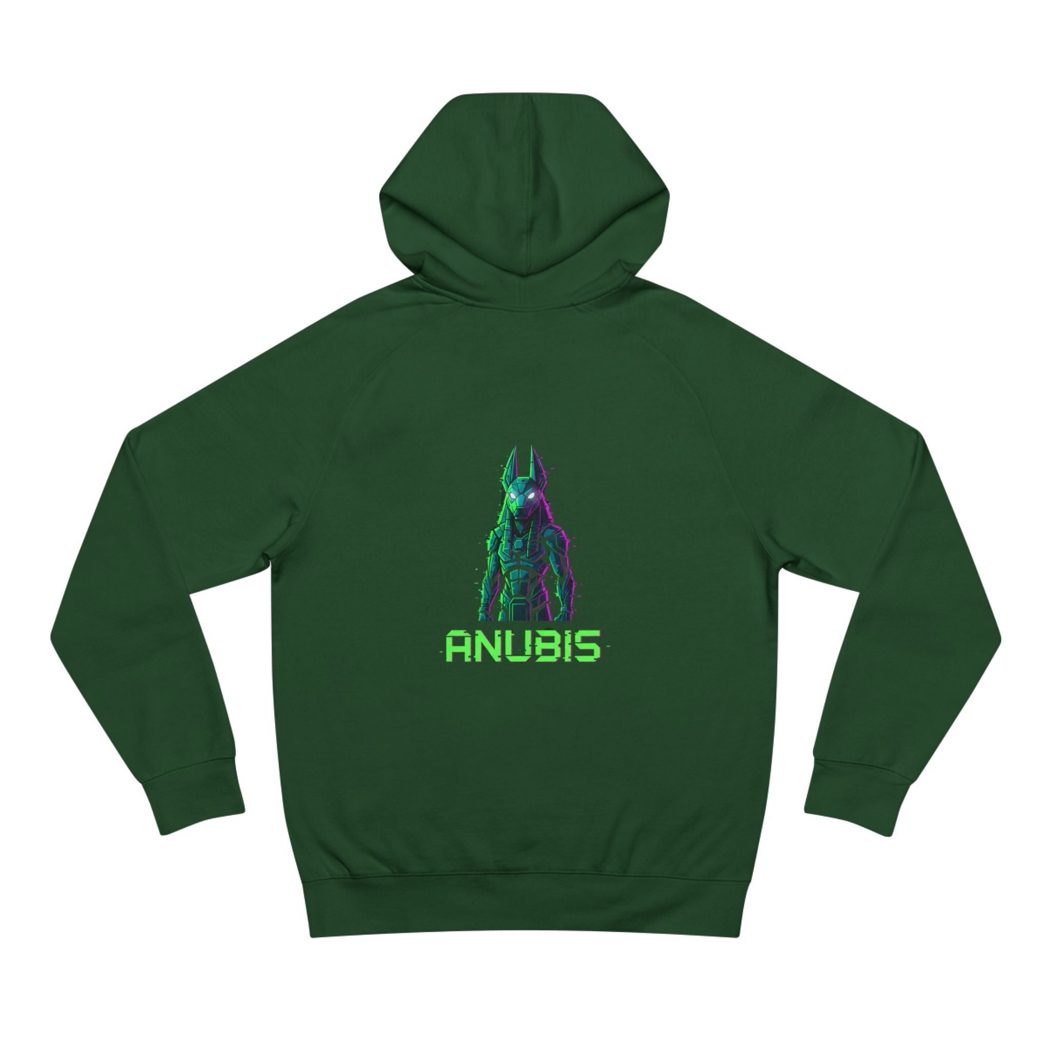 Anubis Cyberpunk Hoodie — Neon Egyptian God Graphic Hoodie Printify