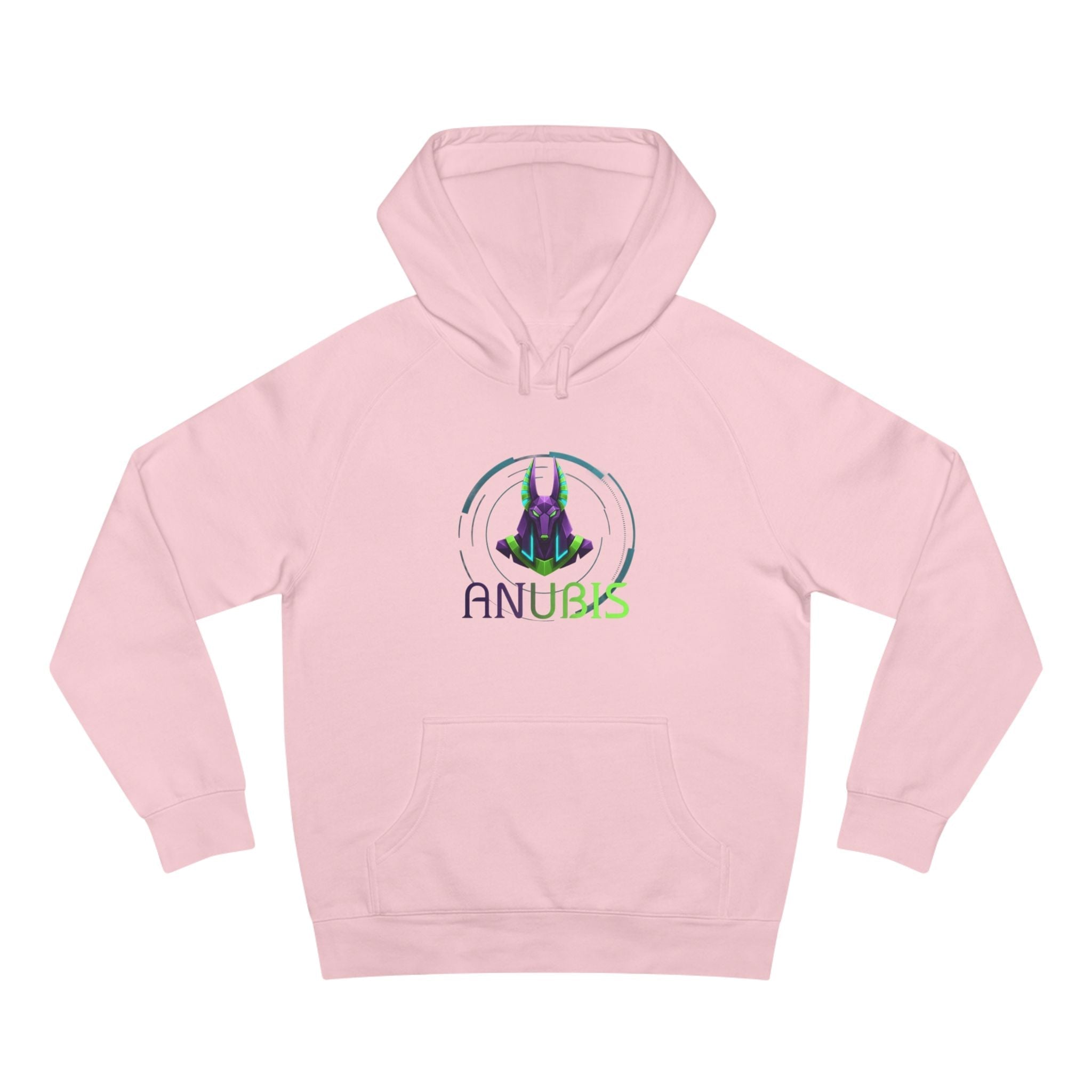 Anubis Cyberpunk Hoodie — Neon Egyptian God Graphic Hoodie Printify