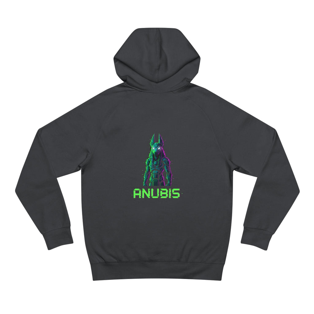Anubis Cyberpunk Hoodie — Neon Egyptian God Graphic Hoodie Printify