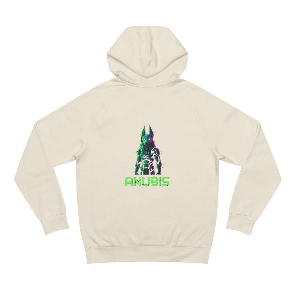 Anubis Cyberpunk Hoodie — Neon Egyptian God Graphic Hoodie Printify