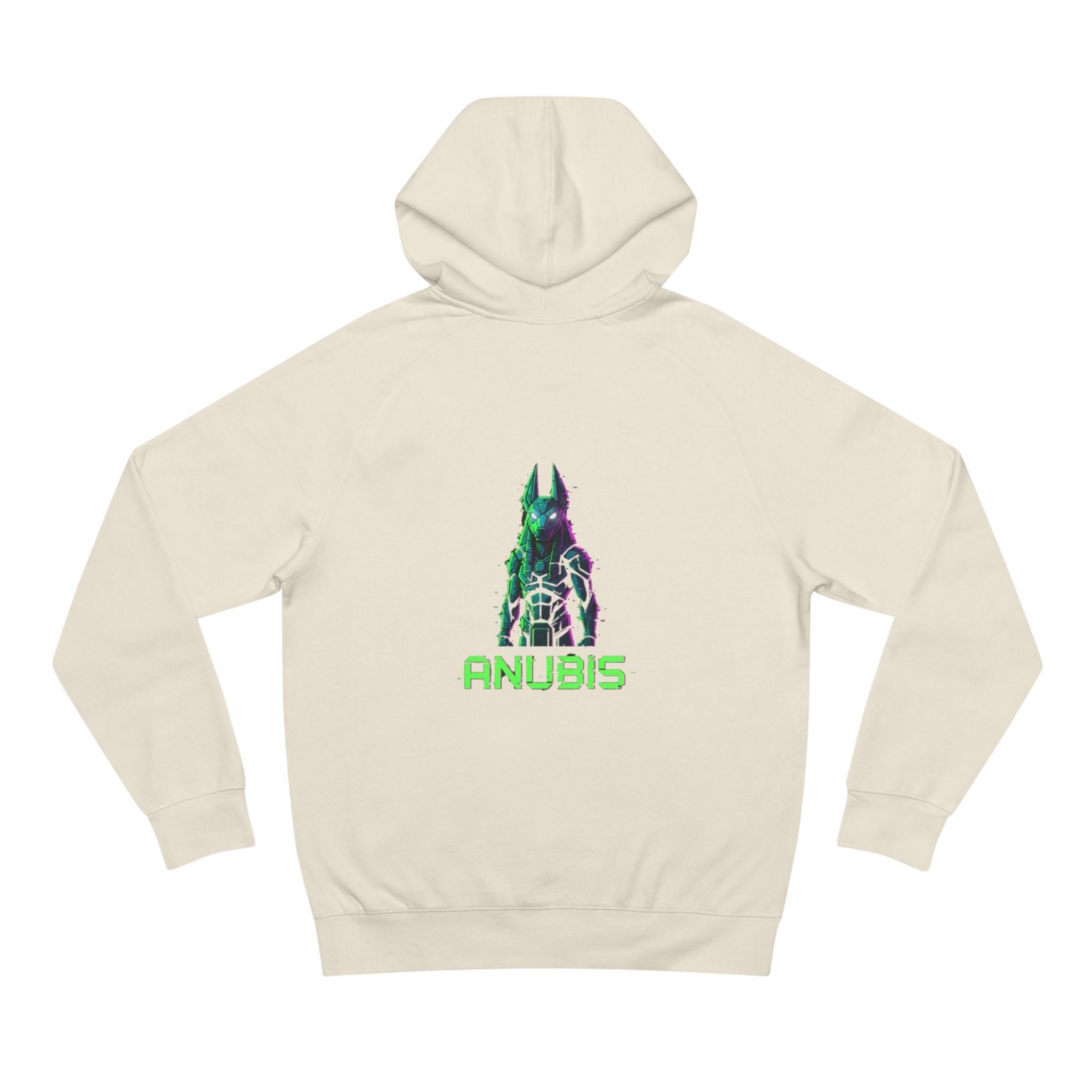 Anubis Cyberpunk Hoodie — Neon Egyptian God Graphic Hoodie Printify