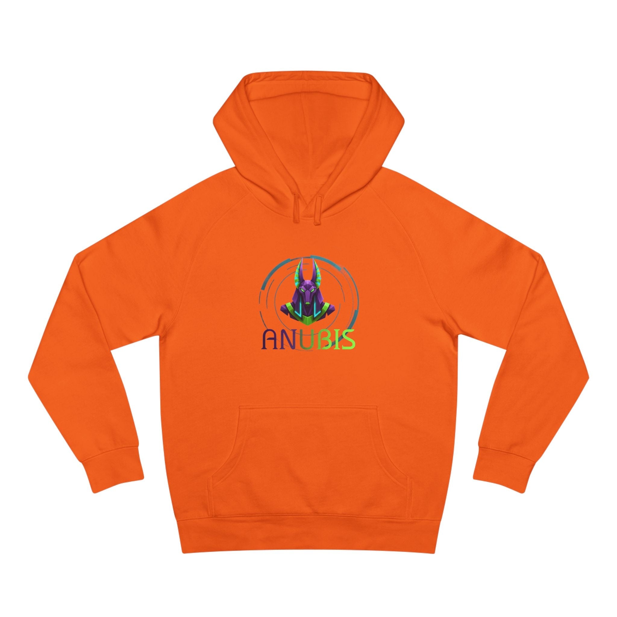 Anubis Cyberpunk Hoodie — Neon Egyptian God Graphic Hoodie Printify