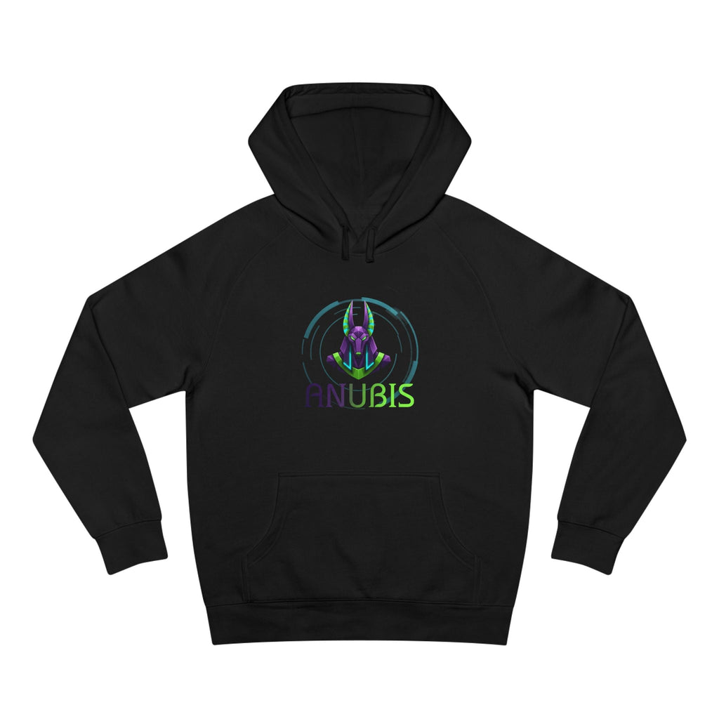 Anubis Cyberpunk Hoodie — Neon Egyptian God Graphic Hoodie Printify