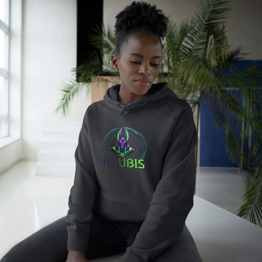 Anubis Cyberpunk Hoodie — Neon Egyptian God Graphic Hoodie Printify