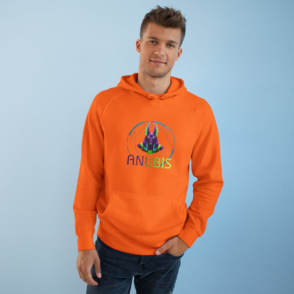 Anubis Cyberpunk Hoodie — Neon Egyptian God Graphic Hoodie Printify