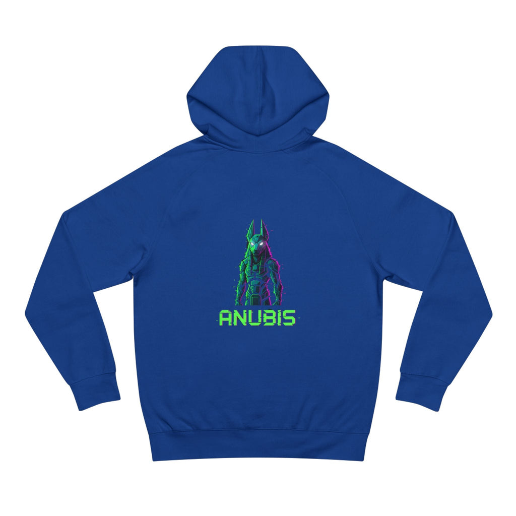 Anubis Cyberpunk Hoodie — Neon Egyptian God Graphic Hoodie Printify