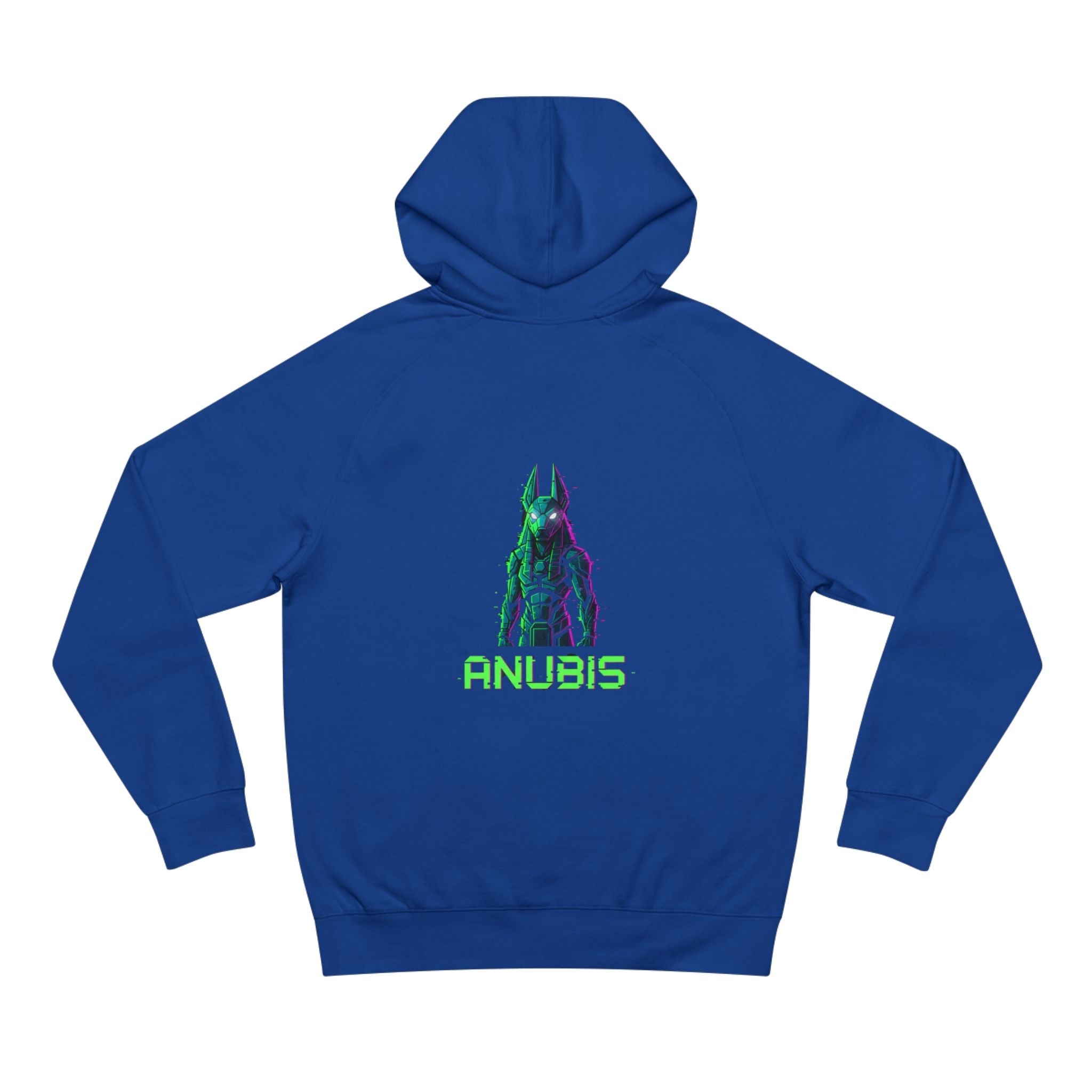 Anubis Cyberpunk Hoodie — Neon Egyptian God Graphic Hoodie Printify