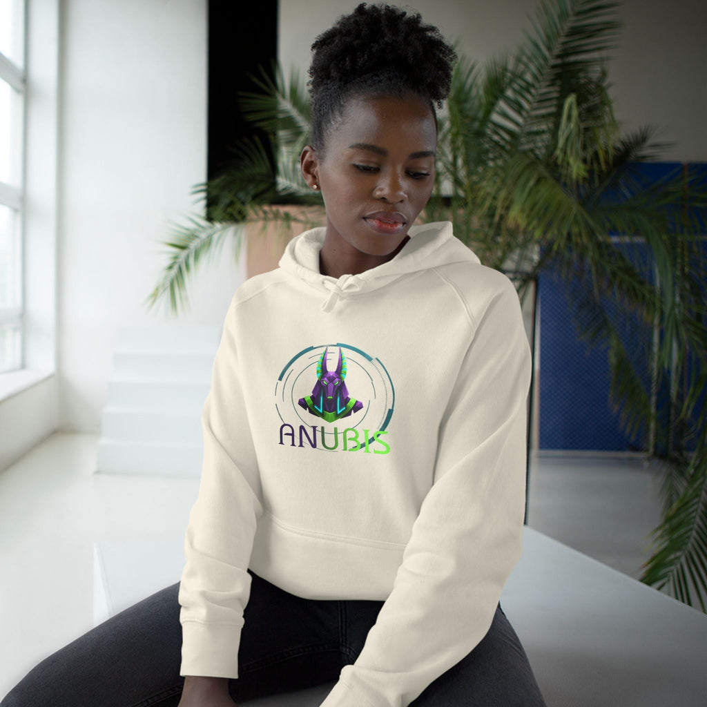 Anubis Cyberpunk Hoodie — Neon Egyptian God Graphic Hoodie Printify