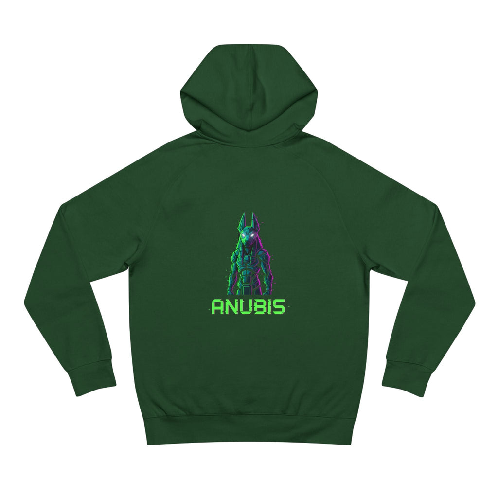 Anubis Cyberpunk Hoodie — Neon Egyptian God Graphic Hoodie Printify