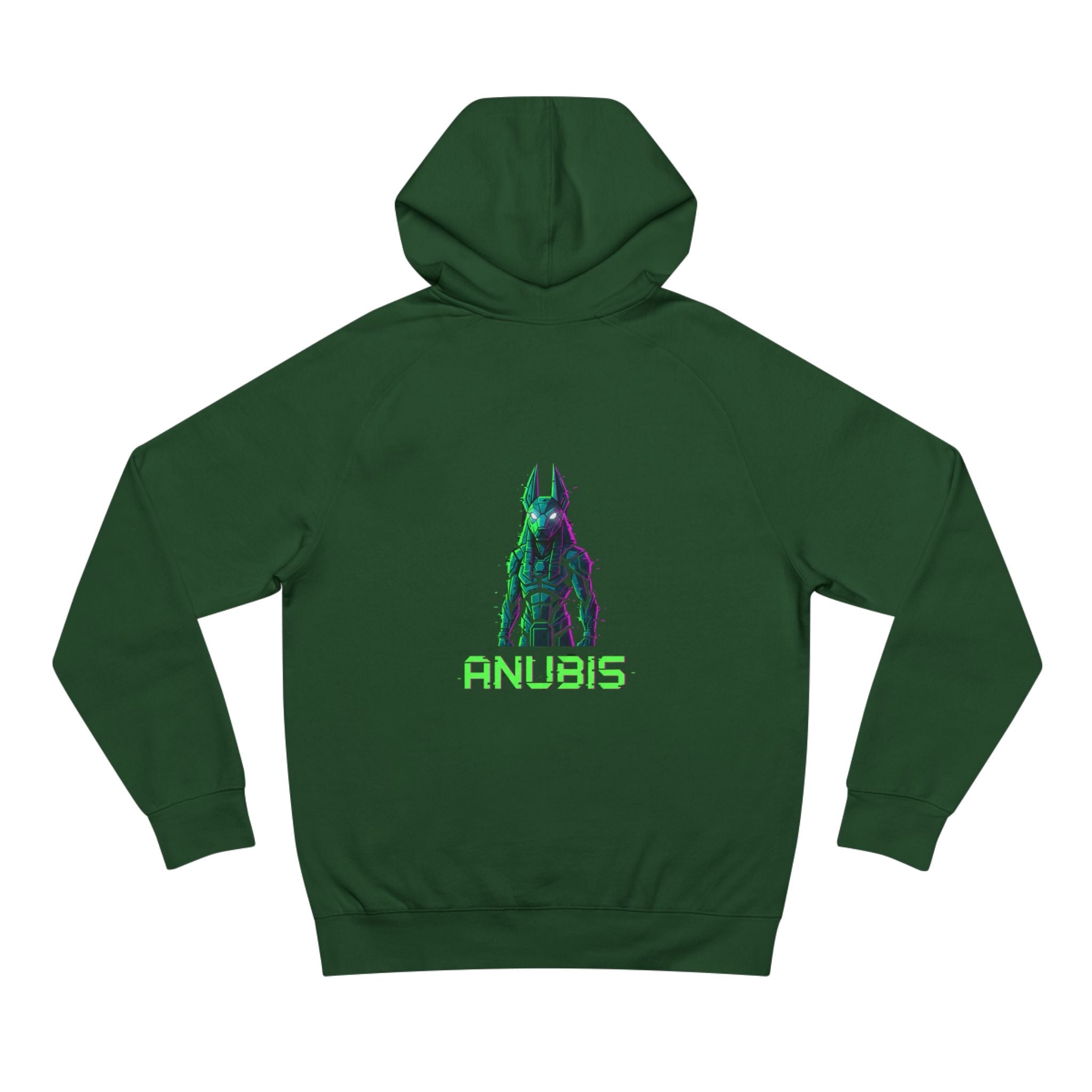 Anubis Cyberpunk Hoodie — Neon Egyptian God Graphic Hoodie Printify