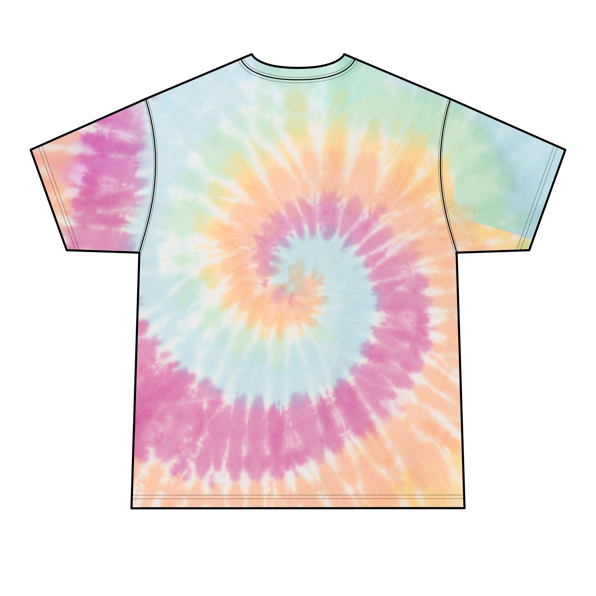 Anubis Graphic Tie-Dye T-Shirt — Vibrant Egyptian Myth Tee for Men