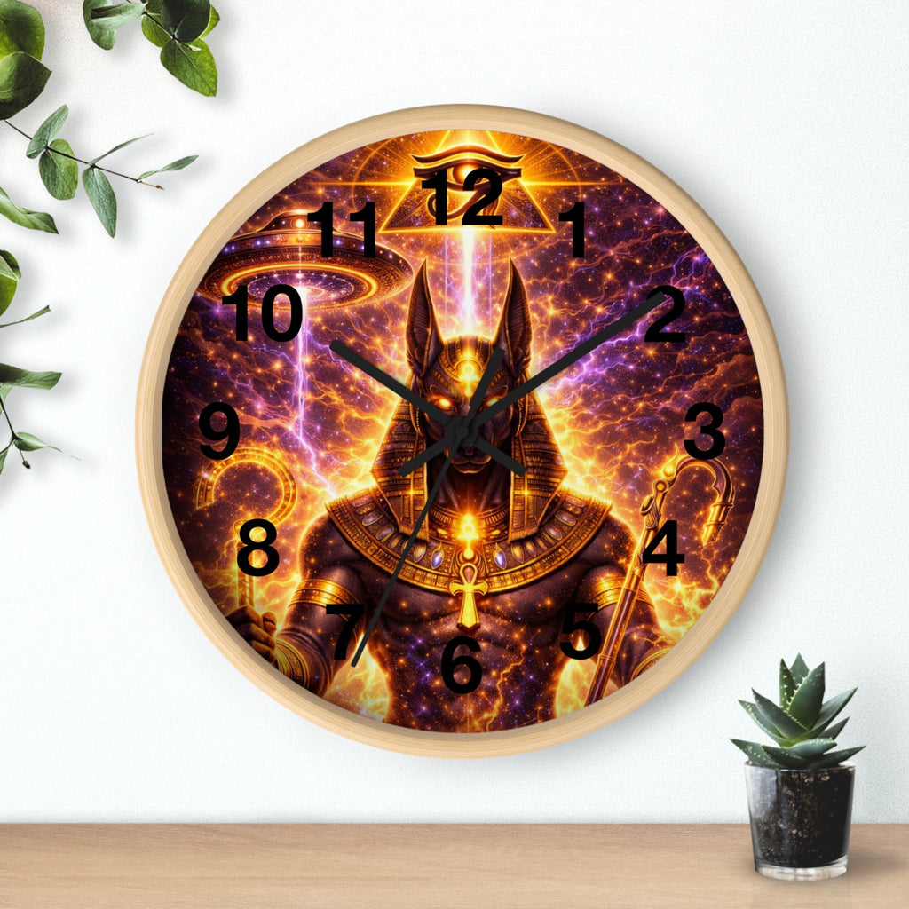 Anubis Guardian Wall Clock — Sacred Time Piece