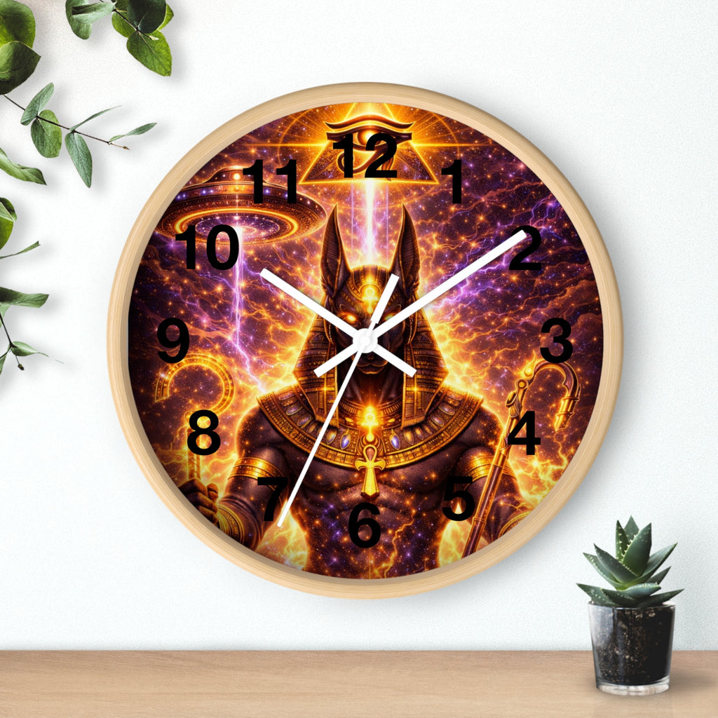 Anubis Guardian Wall Clock — Sacred Time Piece