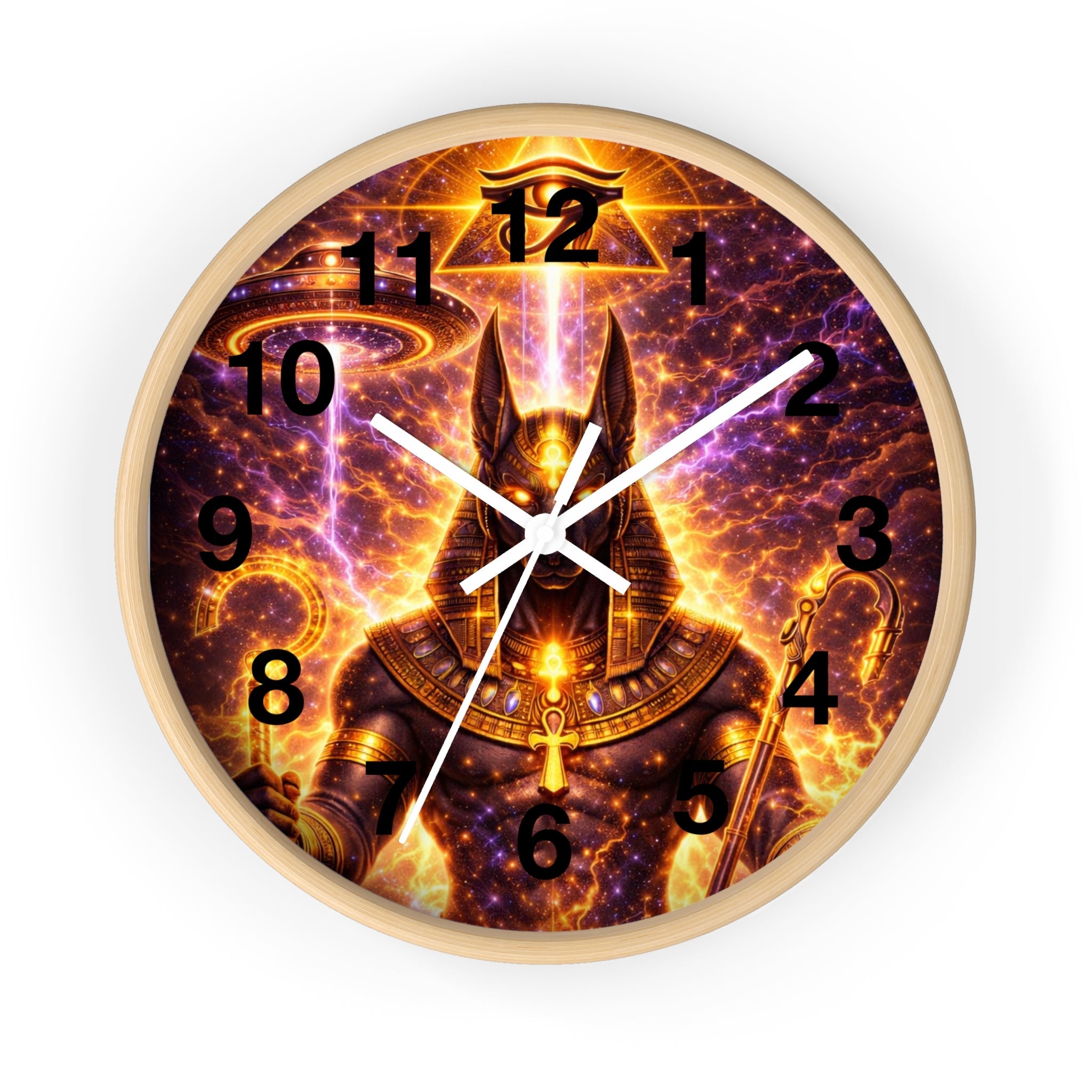 Anubis Guardian Wall Clock — Sacred Time Piece