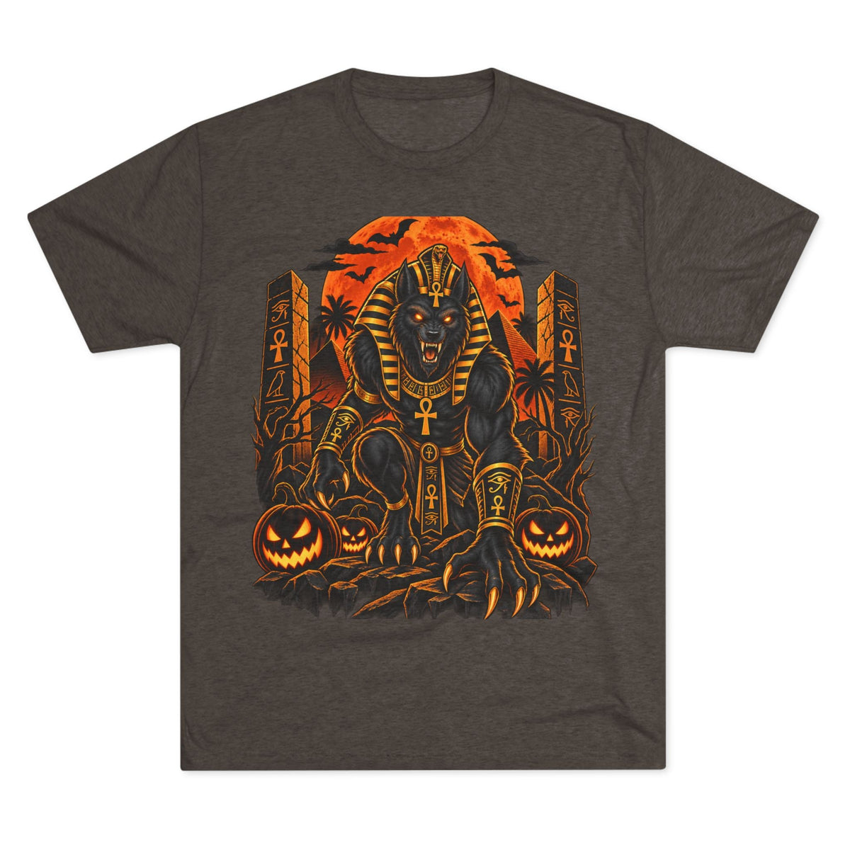 Anubis Halloween Tee — Egyptian Werewolf Pharaoh Graphic