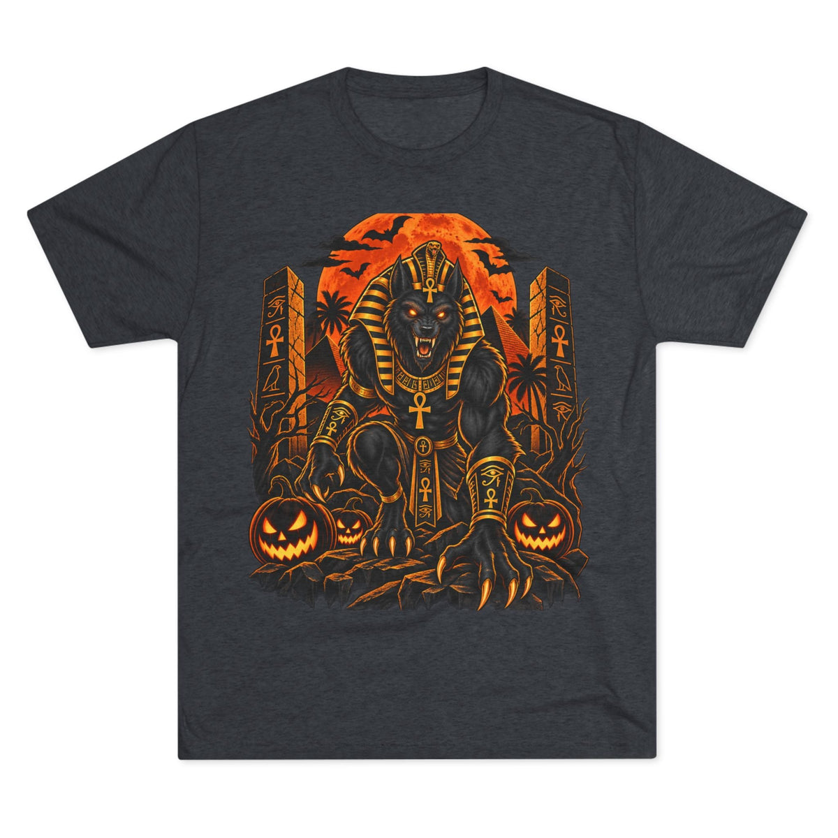 Anubis Halloween Tee — Egyptian Werewolf Pharaoh Graphic
