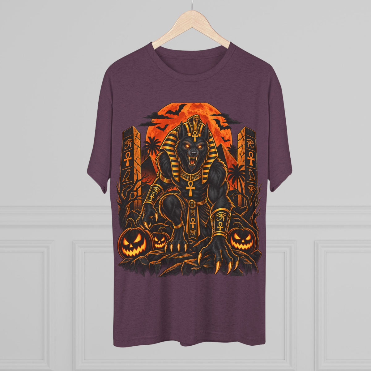 Anubis Halloween Tee — Egyptian Werewolf Pharaoh Graphic