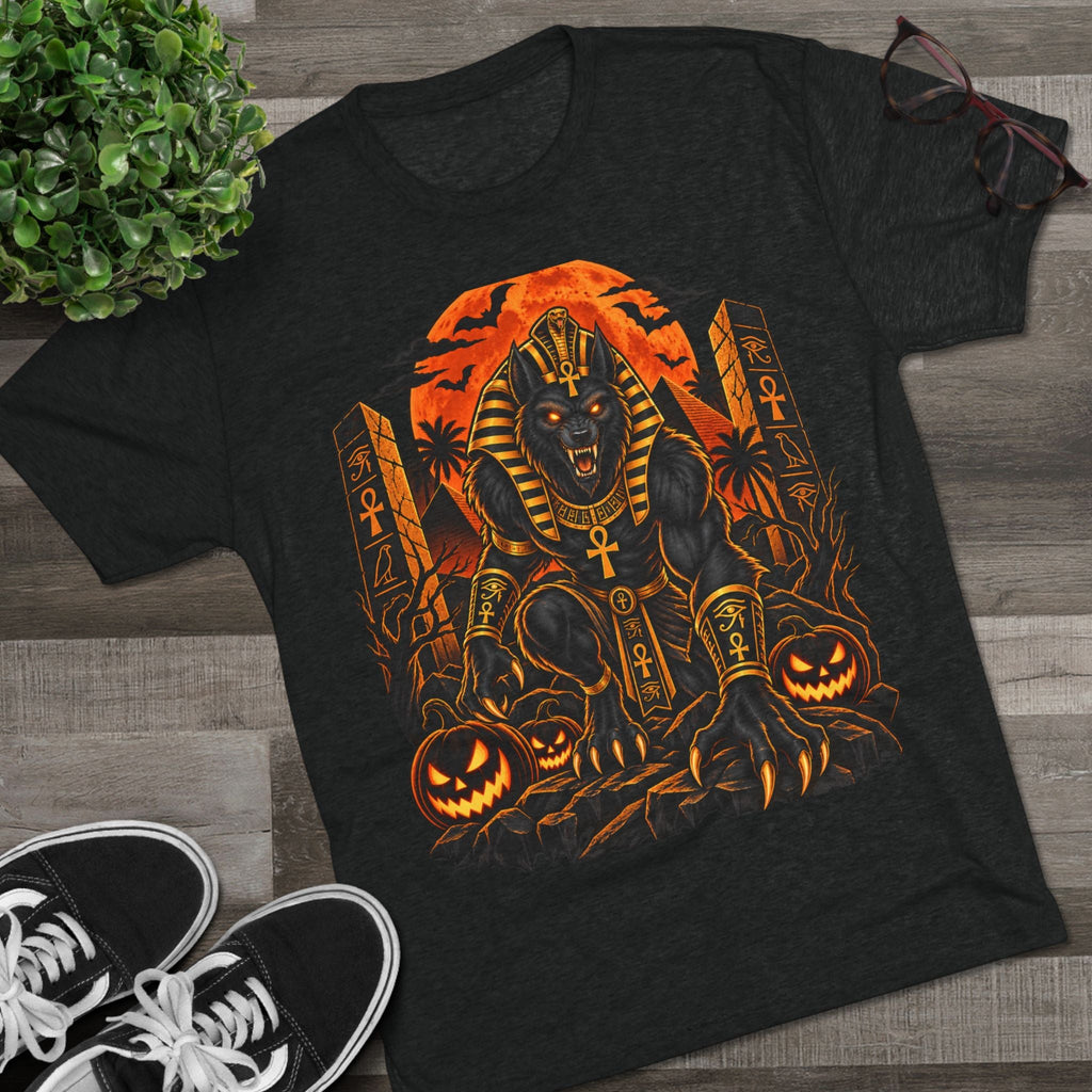 Anubis Halloween Tee — Egyptian Werewolf Pharaoh Graphic