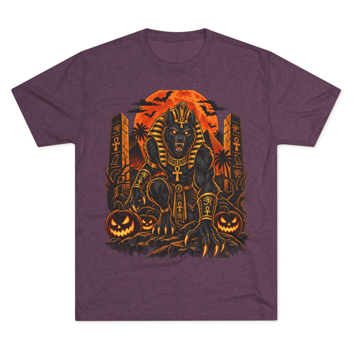 Anubis Halloween Tee — Egyptian Werewolf Pharaoh Graphic