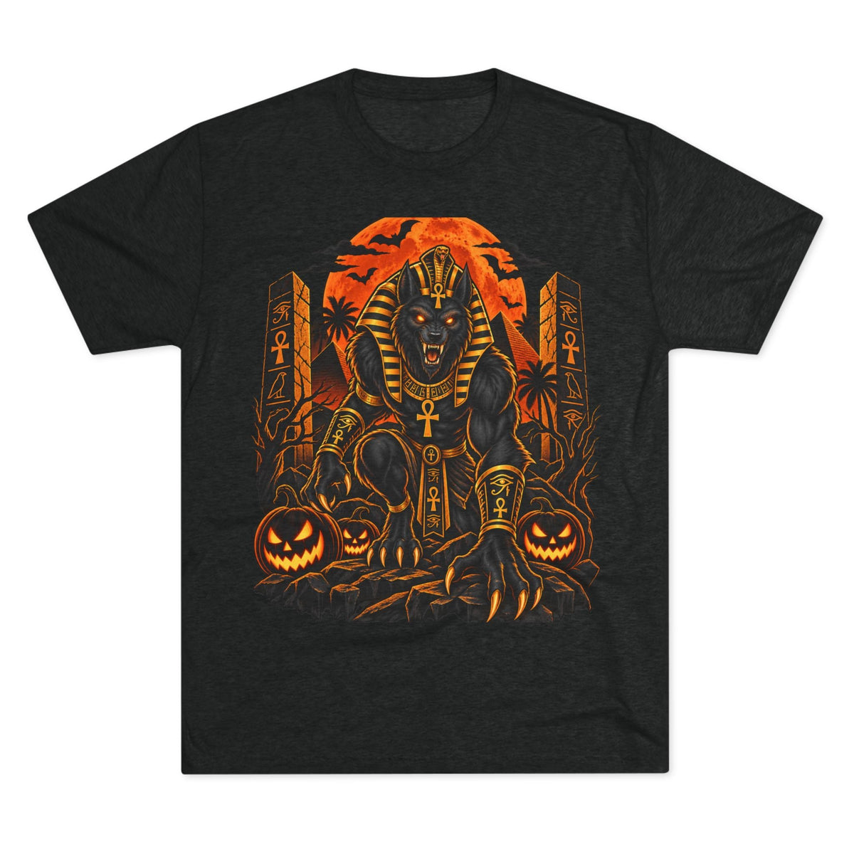 Anubis Halloween Tee — Egyptian Werewolf Pharaoh Graphic