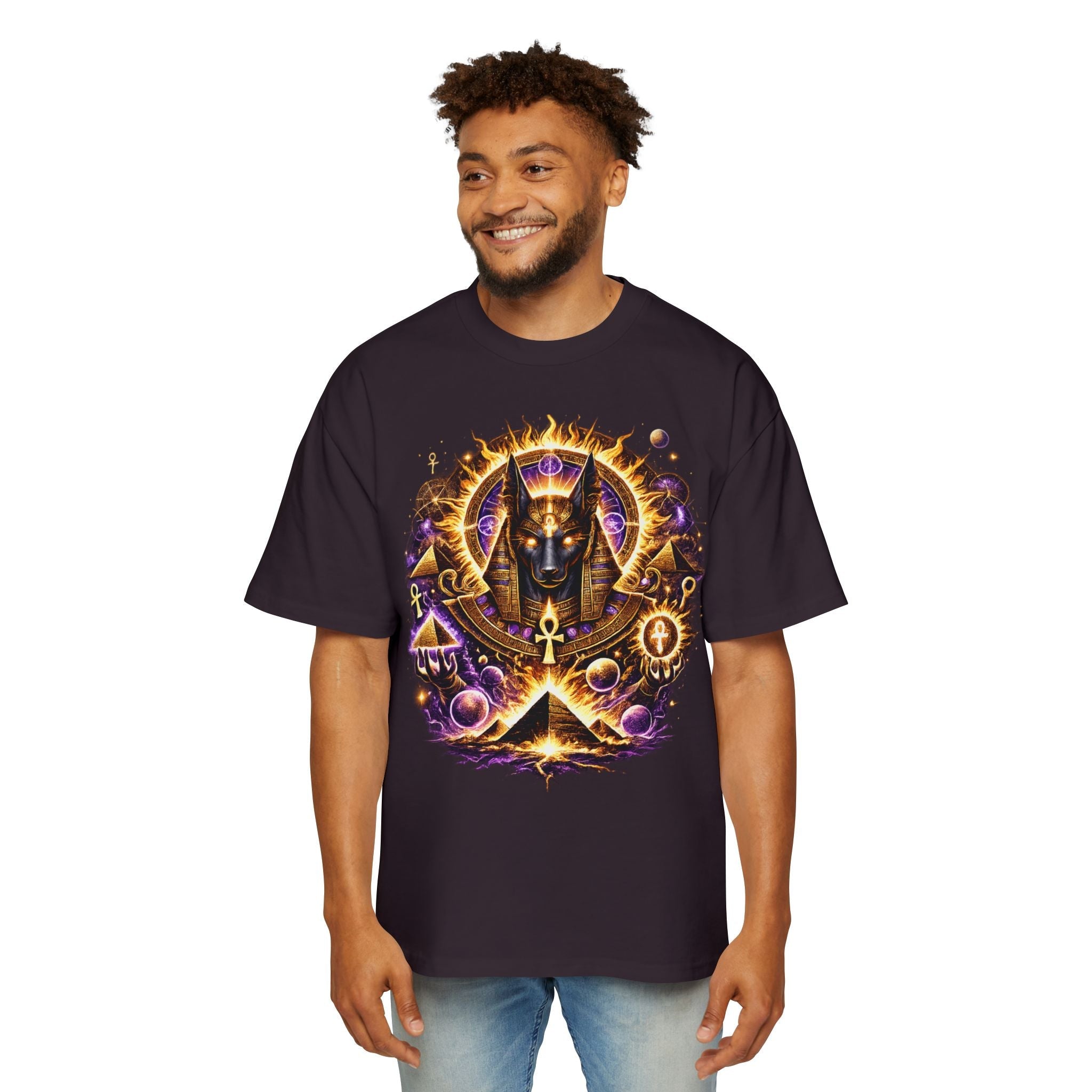 Anubis Oversized Tee — Guardian of the Gate