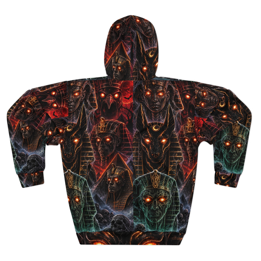 Anubis Pharaoh Glow Hoodie — Egyptian Gods All-Over Print
