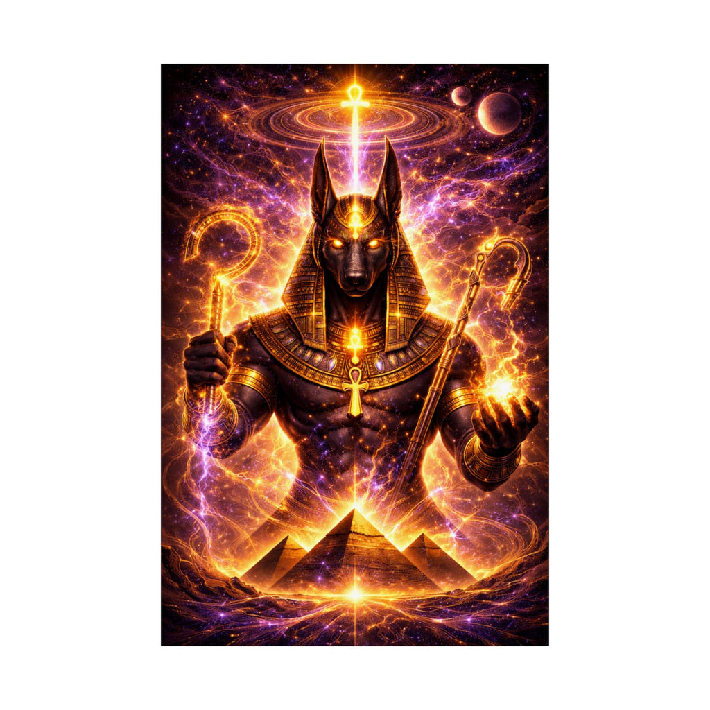 Anubis Rising — Sacred Guardian Poster | Matte Vertical Print
