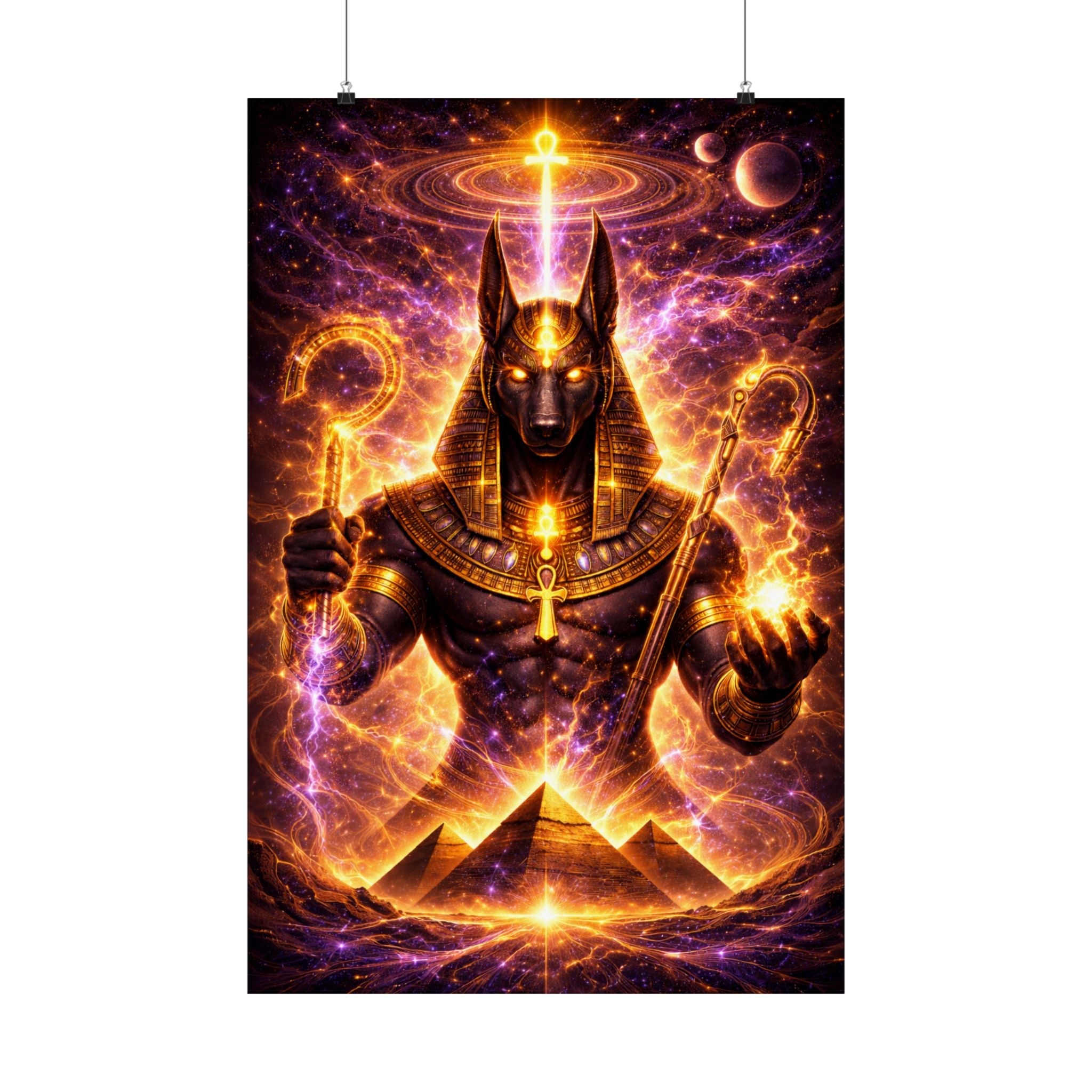 Anubis Rising — Sacred Guardian Poster | Matte Vertical Print