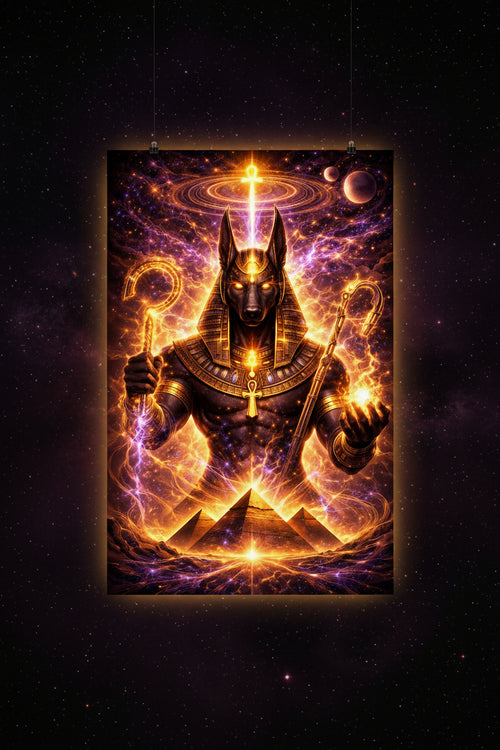 Anubis Rising — Sacred Guardian Poster | Matte Vertical Print