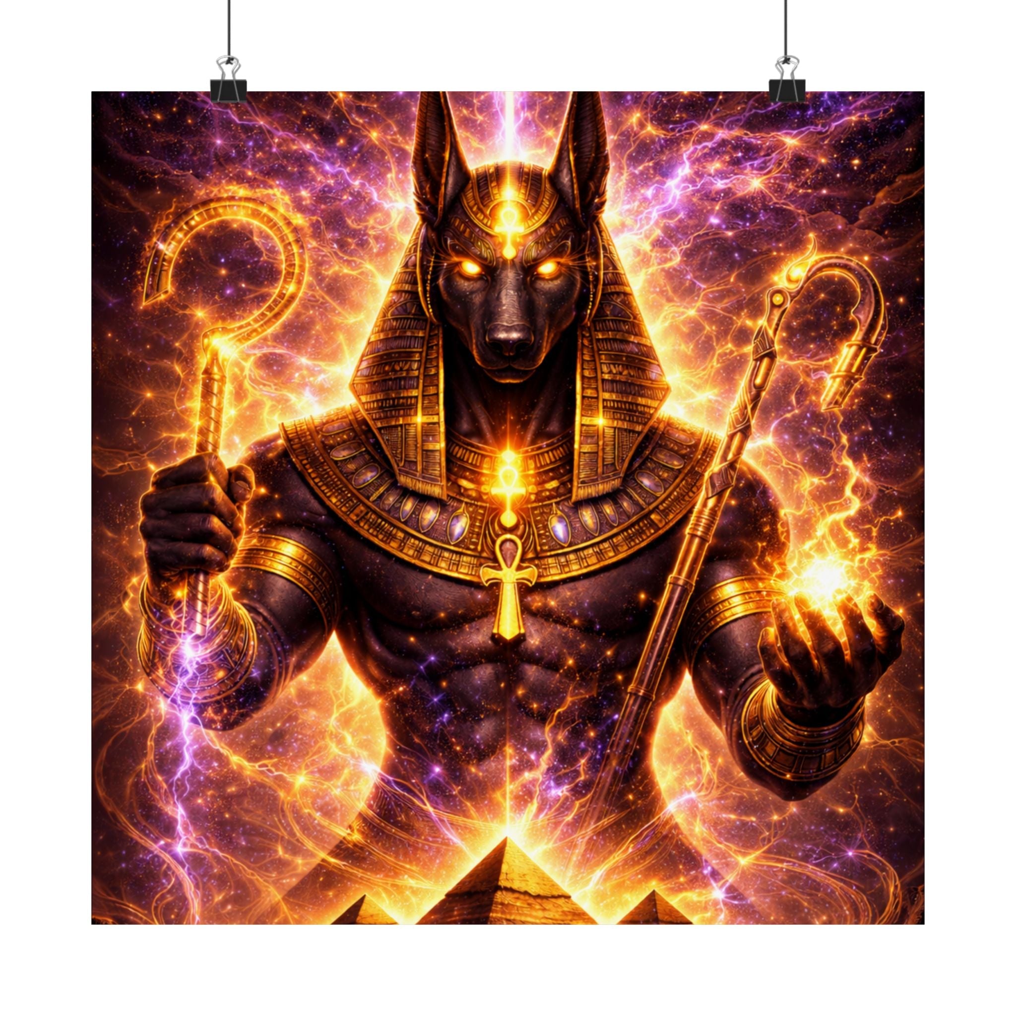 Anubis Rising — Sacred Guardian Poster | Matte Vertical Print