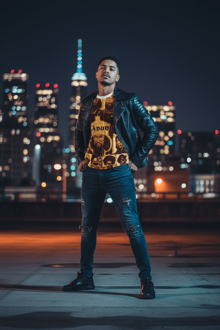 Urban Rooftop Night