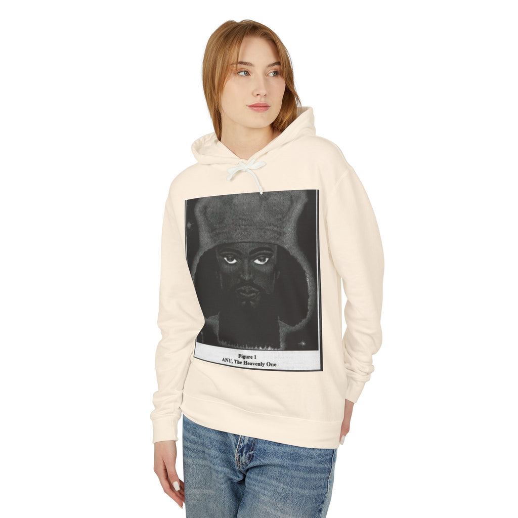 Artistic Unisex Lightweight Hooded Sweatshirt, Unique Graphic Hoodie, Anu The Heavenly One Design, Comfort Wear, Streetwear Style Printify
