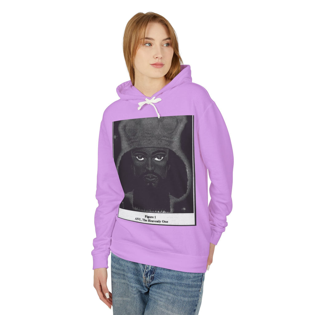 Artistic Unisex Lightweight Hooded Sweatshirt, Unique Graphic Hoodie, Anu The Heavenly One Design, Comfort Wear, Streetwear Style Printify