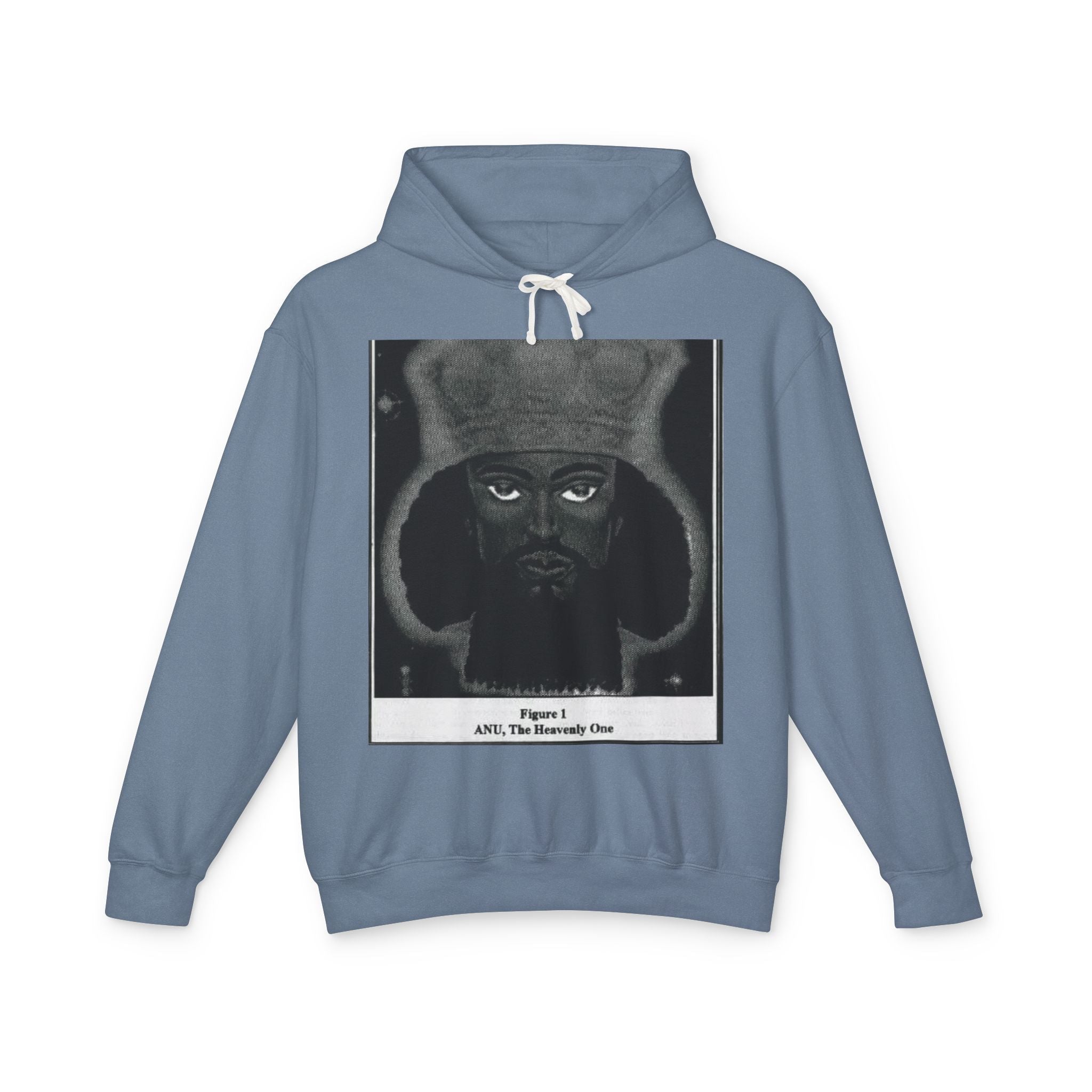 Artistic Unisex Lightweight Hooded Sweatshirt, Unique Graphic Hoodie, Anu The Heavenly One Design, Comfort Wear, Streetwear Style Printify