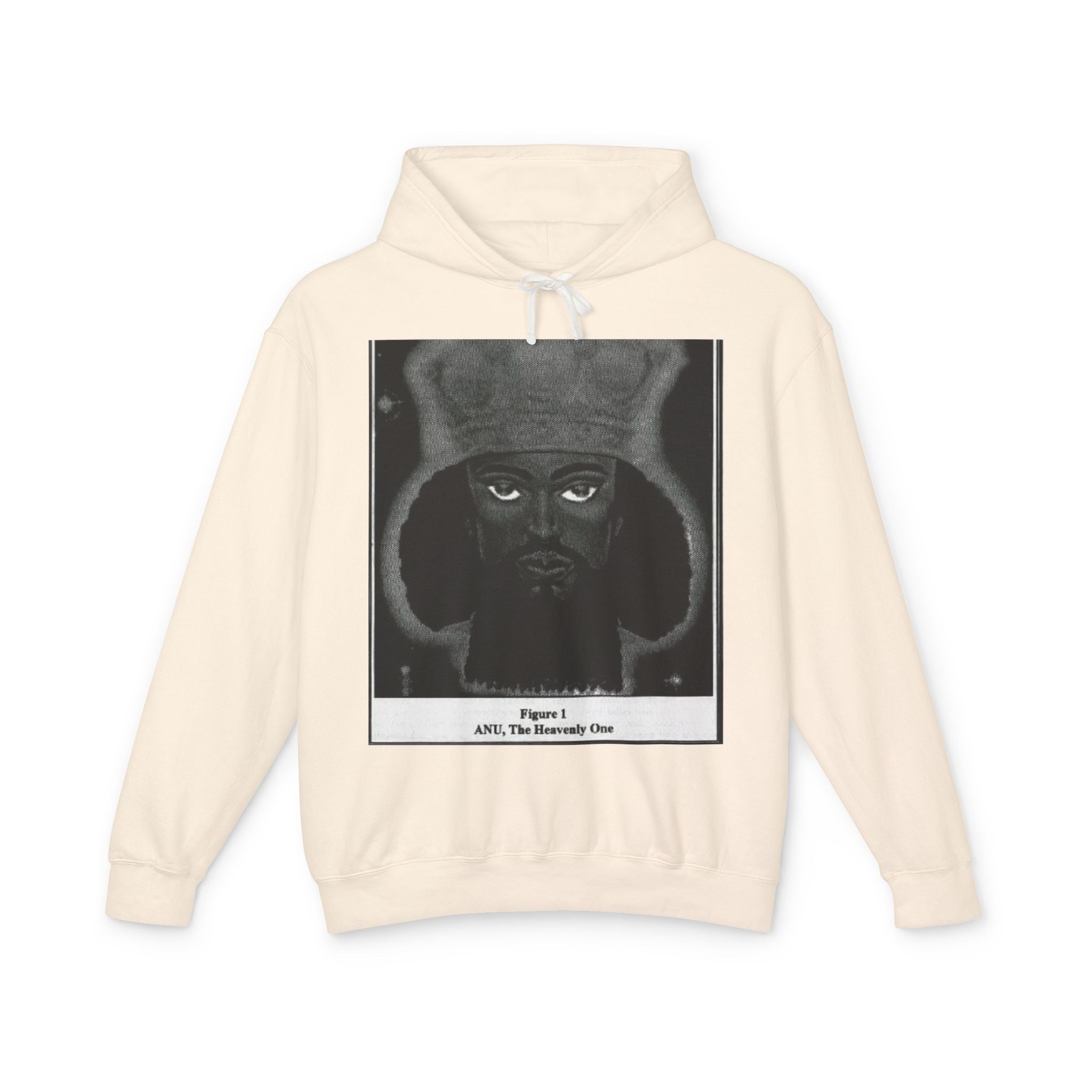 Artistic Unisex Lightweight Hooded Sweatshirt, Unique Graphic Hoodie, Anu The Heavenly One Design, Comfort Wear, Streetwear Style Printify