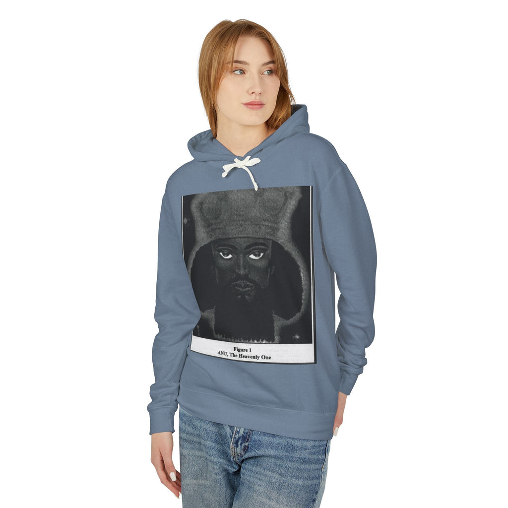 Artistic Unisex Lightweight Hooded Sweatshirt, Unique Graphic Hoodie, Anu The Heavenly One Design, Comfort Wear, Streetwear Style Printify