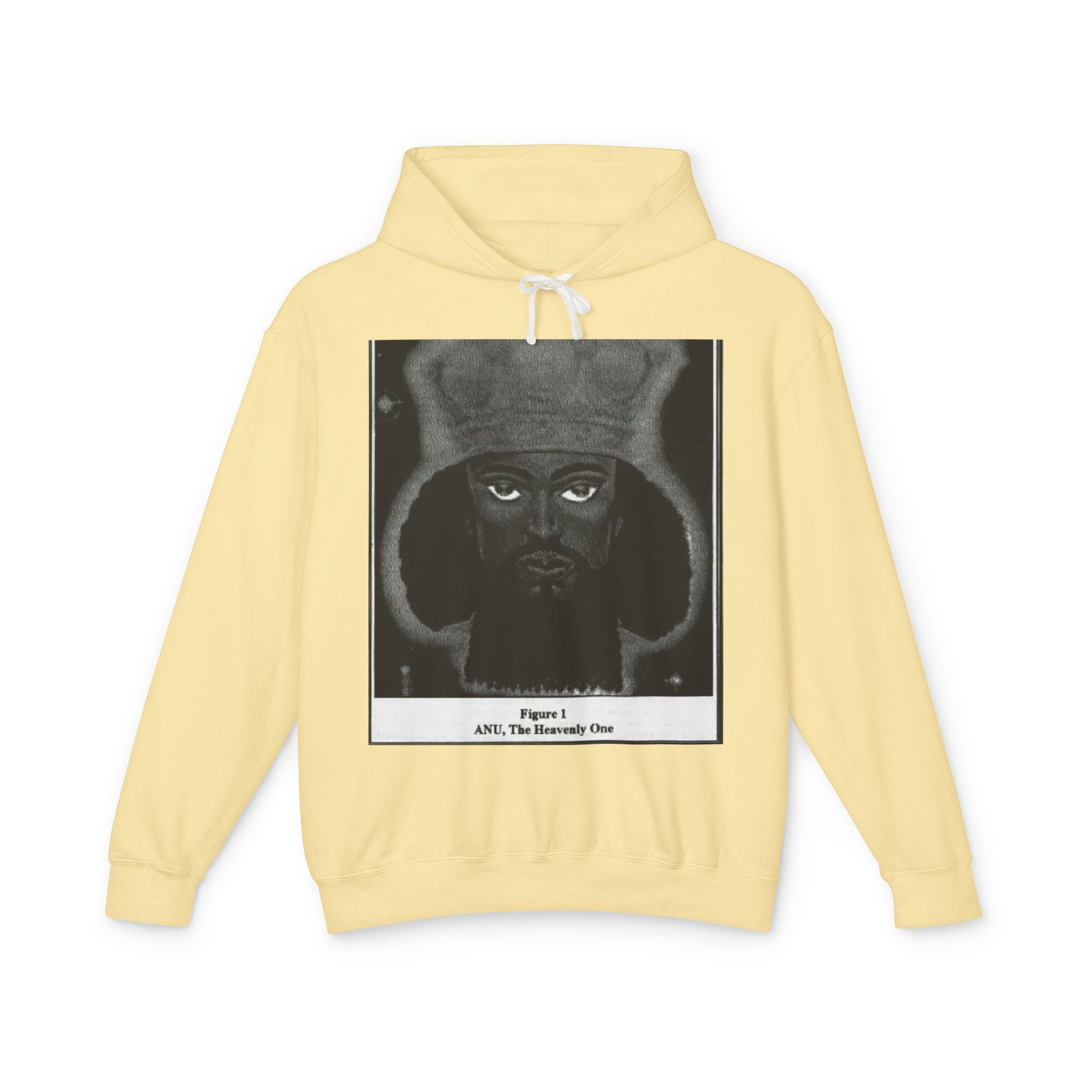 Artistic Unisex Lightweight Hooded Sweatshirt, Unique Graphic Hoodie, Anu The Heavenly One Design, Comfort Wear, Streetwear Style Printify