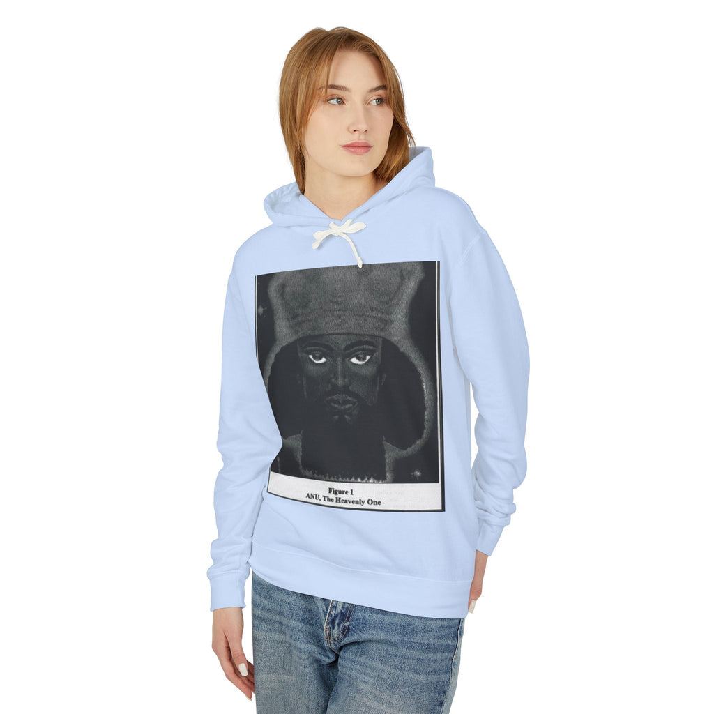 Artistic Unisex Lightweight Hooded Sweatshirt, Unique Graphic Hoodie, Anu The Heavenly One Design, Comfort Wear, Streetwear Style Printify