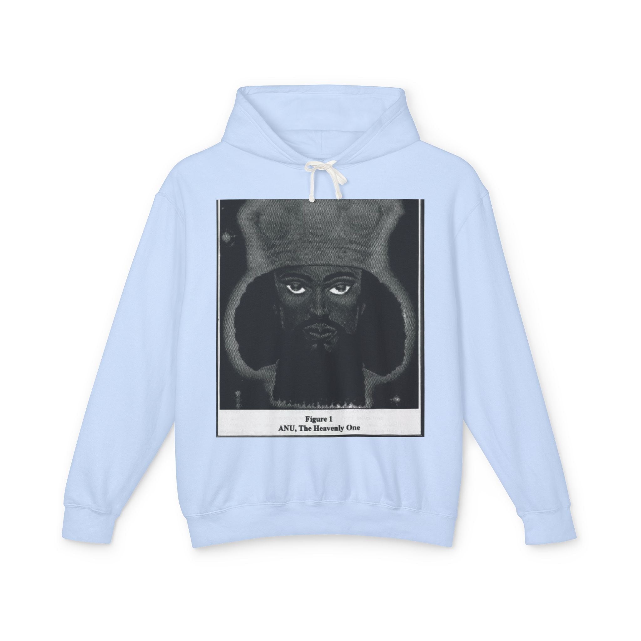 Artistic Unisex Lightweight Hooded Sweatshirt, Unique Graphic Hoodie, Anu The Heavenly One Design, Comfort Wear, Streetwear Style Printify