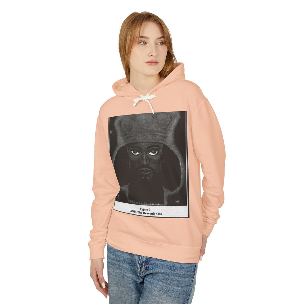 Artistic Unisex Lightweight Hooded Sweatshirt, Unique Graphic Hoodie, Anu The Heavenly One Design, Comfort Wear, Streetwear Style Printify