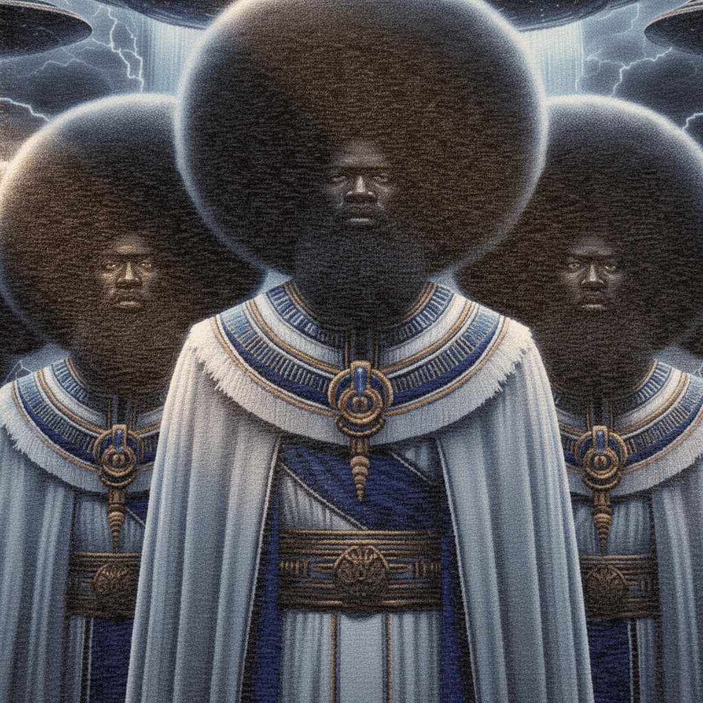 Cosmic Elders Rug — Texture & Art Close-Up