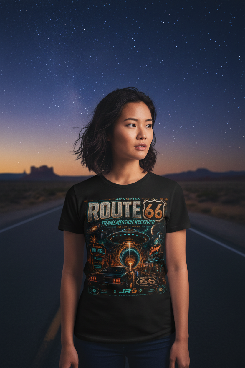 Asian Woman Open Road