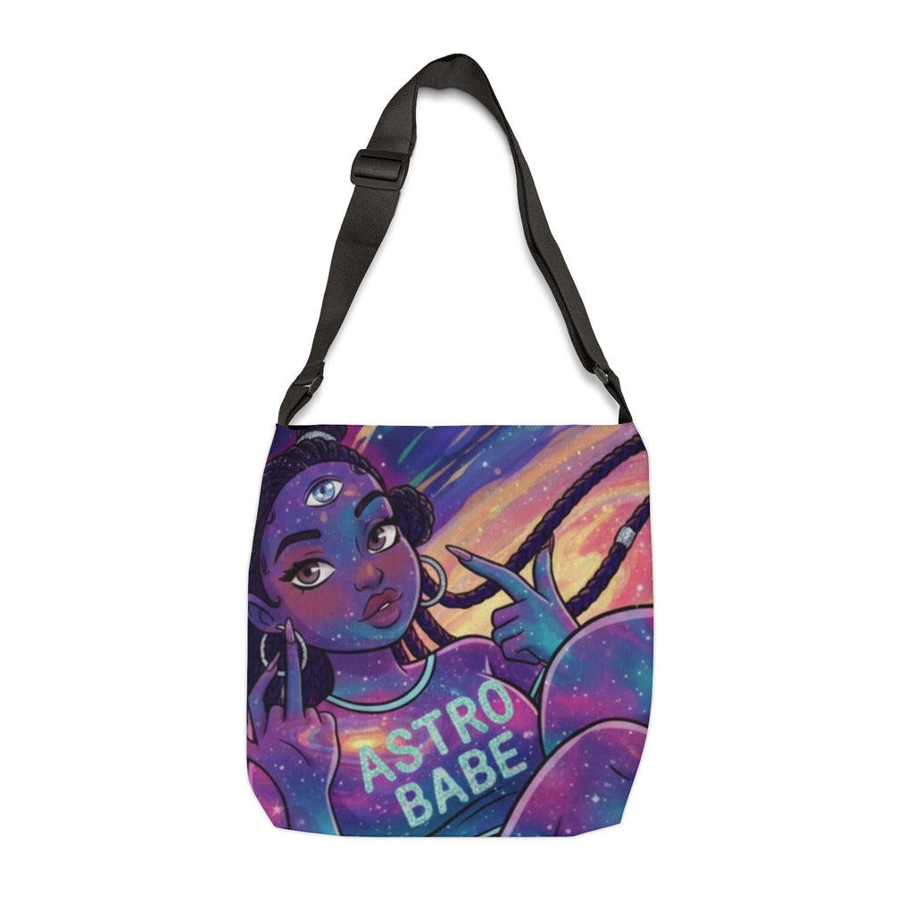 Astro Babe Adjustable Tote Bag — Celestial Space Babe Canvas Tote